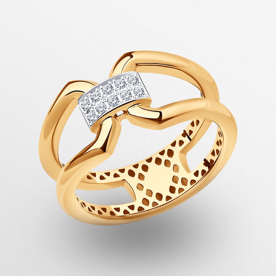 Кольцо из золота с бриллиантами, арт. 1012270