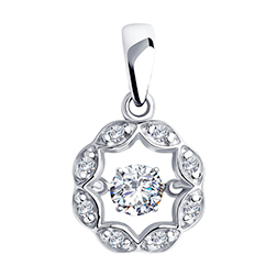 Подвеска из серебра со Swarovski Zirconia