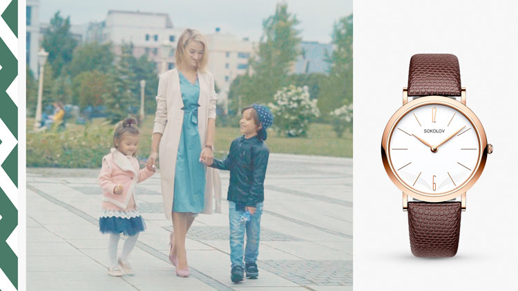 Алина Гилматдинова с детьми, часы SOKOLOV